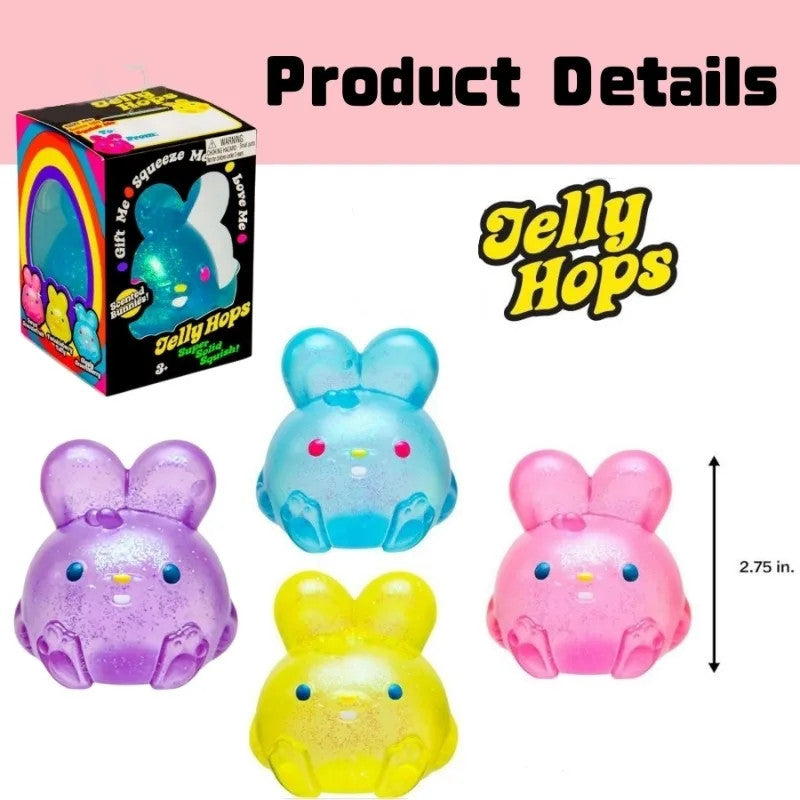 Ice Cube Sensory Fidget Toy, Cute Rabbit Stress Relief Squishy Anti-stress
