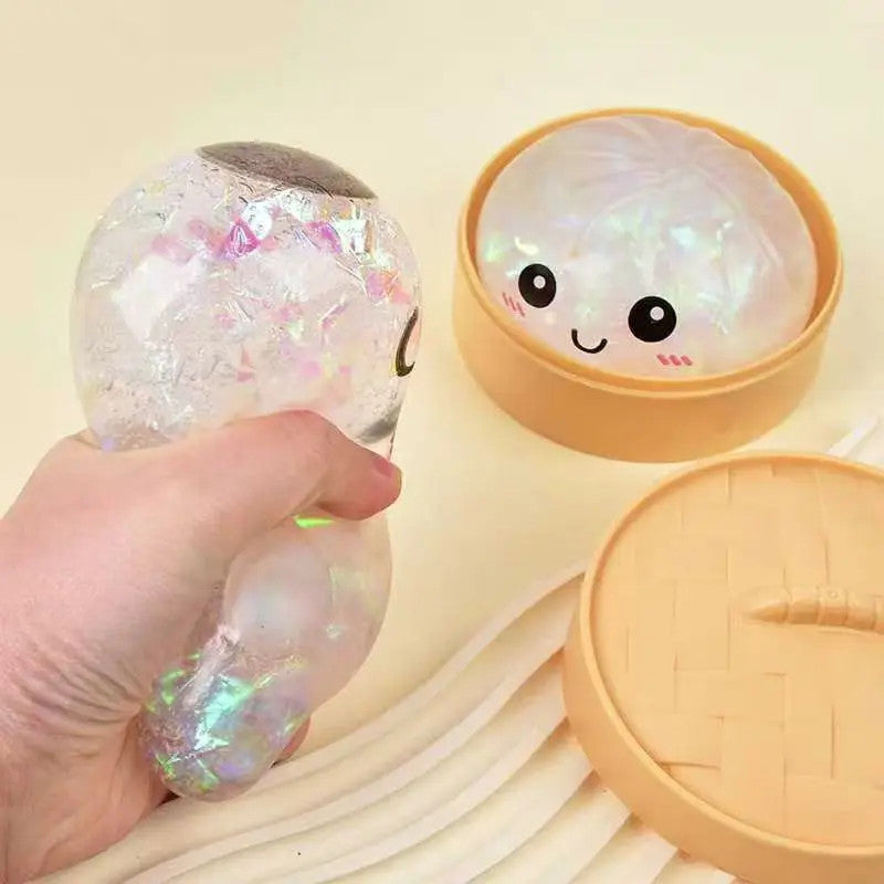 Smiley face big cage buns pinch music decompression simulation large buns toy