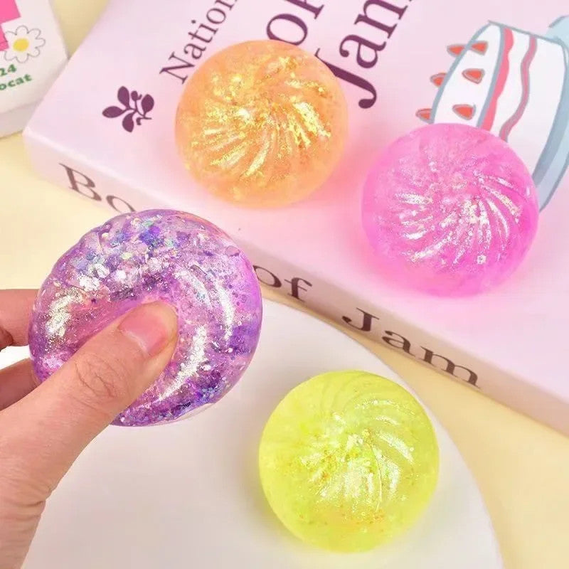 Mini Colorful Glitter Dumpling Release For Stress Balls Simulation Food