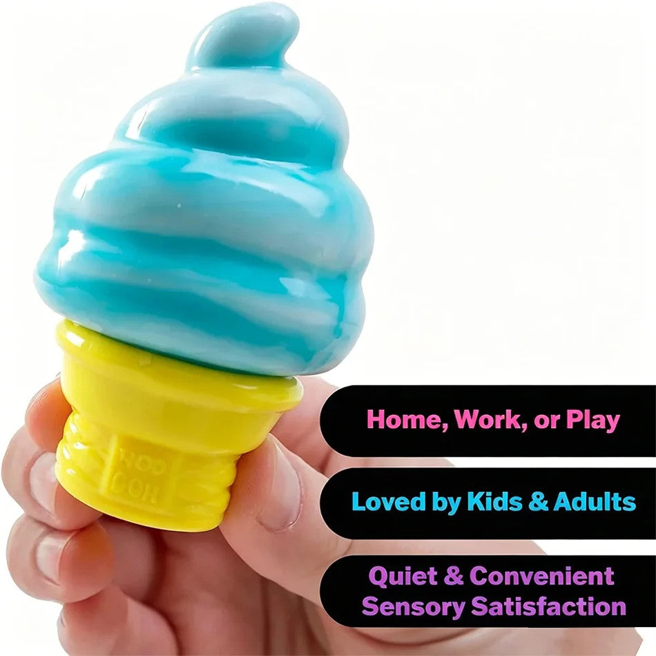 Cube By Schylling Sensory Squeeze Toy Ice Cream Color Squishy Stress Relief
