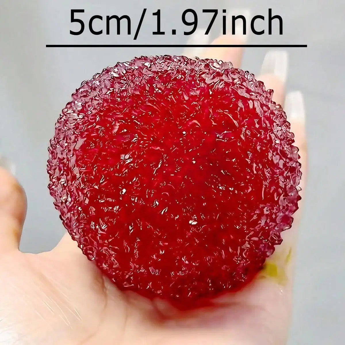 Adult Lychee Mochi Squishy Stress Relief Toy, Soft Tactile Squeeze Fidget Hand