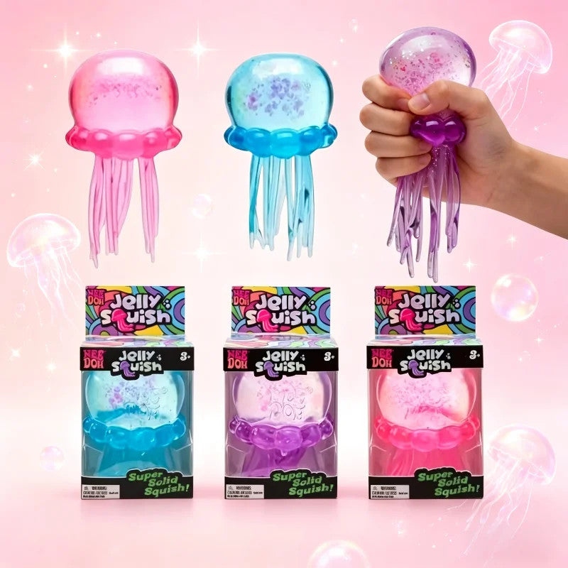 Nee doh Squishies Jellyfish  Squish Toy Fidget Toy, Water Sensory Soft Jelly
