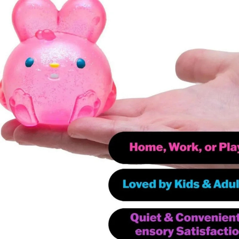 Ice Cube Sensory Fidget Toy, Cute Rabbit Stress Relief Squishy Anti-stress