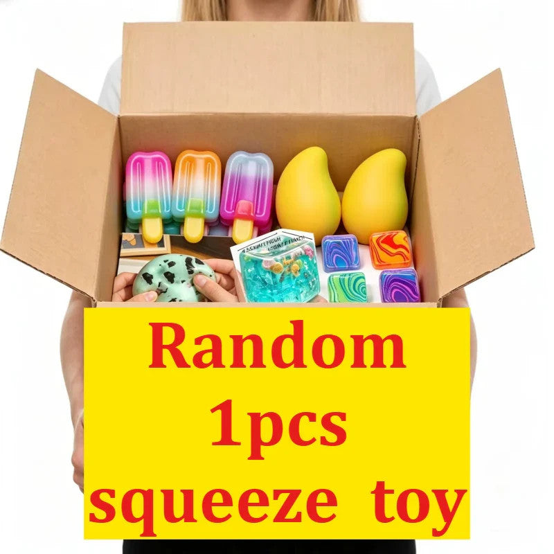 100 Random Styles Squishy Surprise Blind Box, Kawaii Stress Relief Squeeze