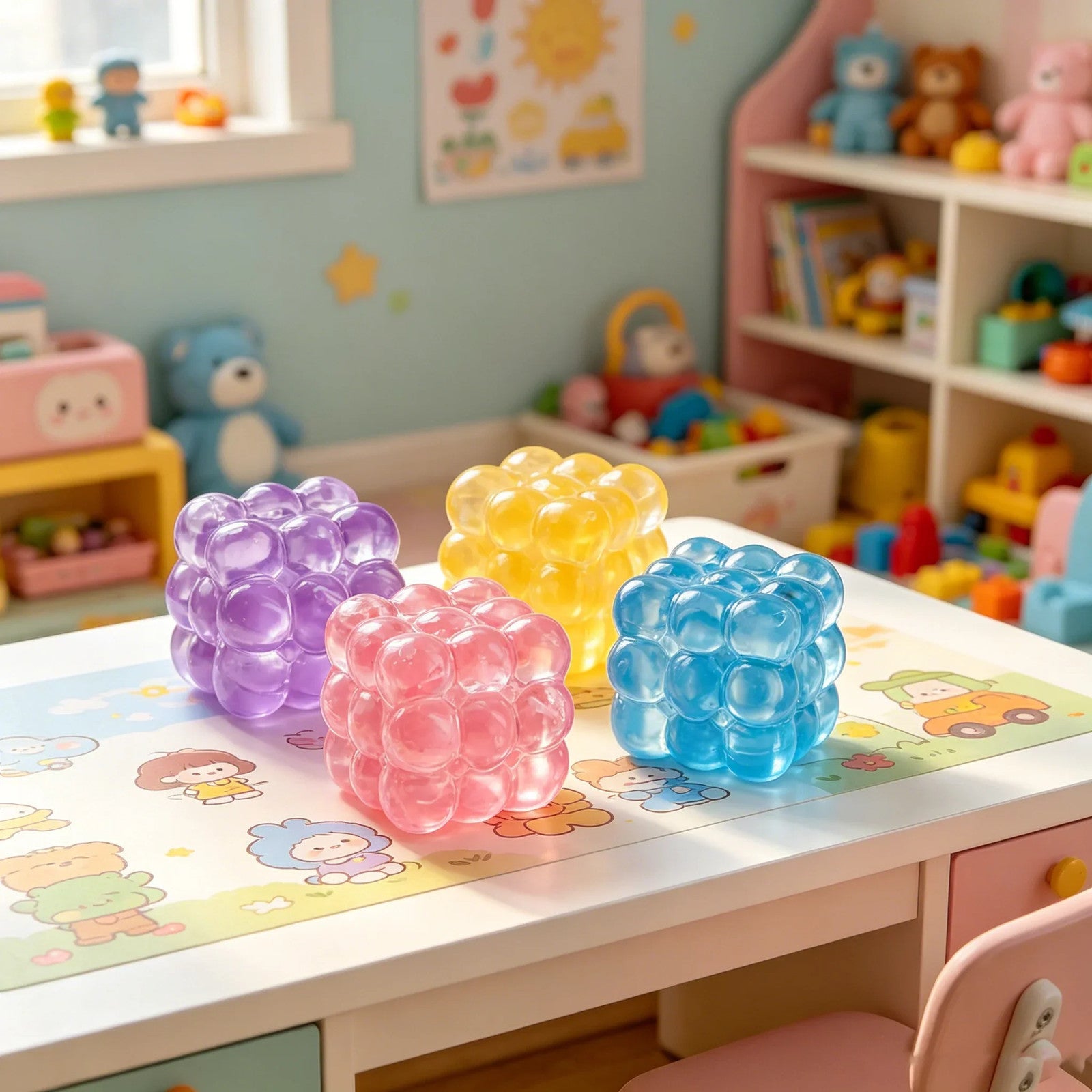 NeeDoh Nice Cube Surprise Blind Box Funny Mood Swing Squishy Fidget Cube Anger