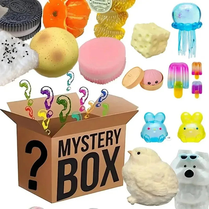Hot Blind Box Mystery Kawaii Cat Paw Mochi Squishy, Simulated Food Fidget Toy,