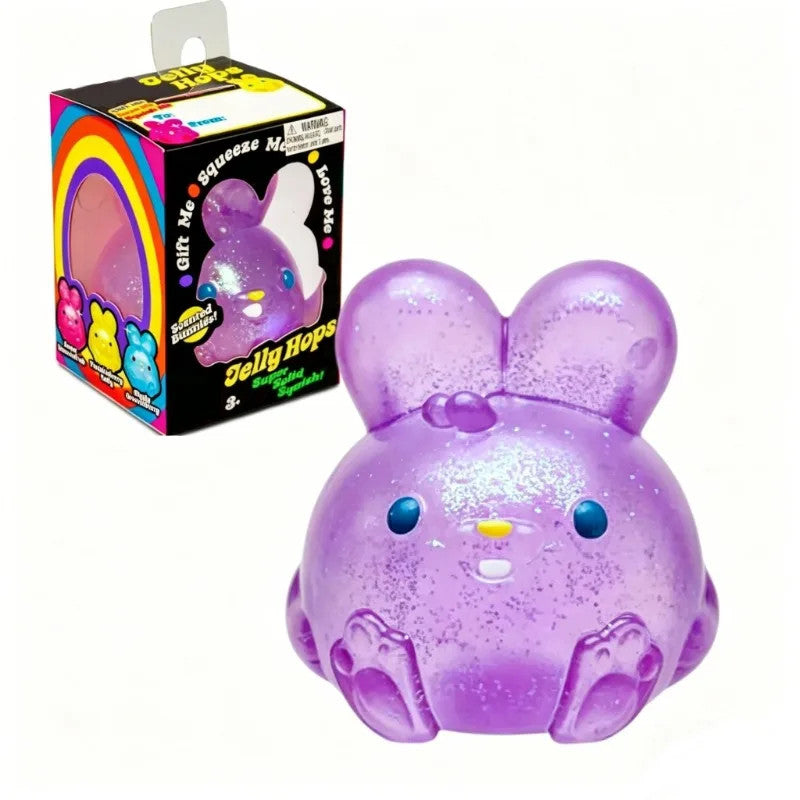 Ice Cube Sensory Fidget Toy, Cute Rabbit Stress Relief Squishy Anti-stress