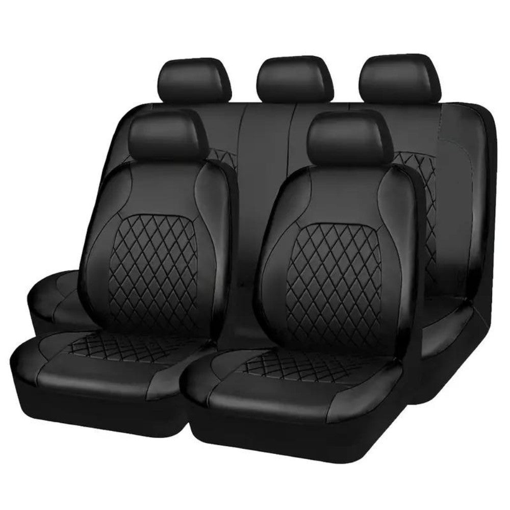 Universal Deluxe Pu Luxury Car Seat Covers Full Set- Breathable