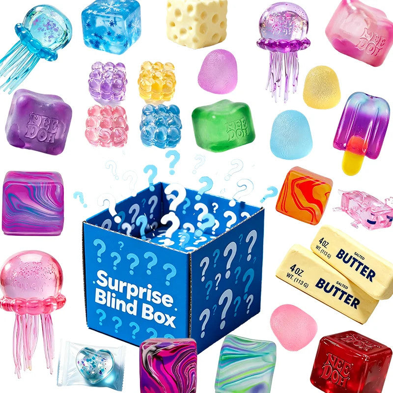NeeDoh Nice Cube Surprise Blind Box Funny Mood Swing Squishy Fidget Cube Anger
