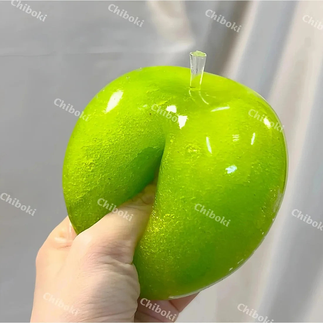 Green Apple Slushie Squishy Fidget Toy Crunchy Moldable Non-Bounce Sensory