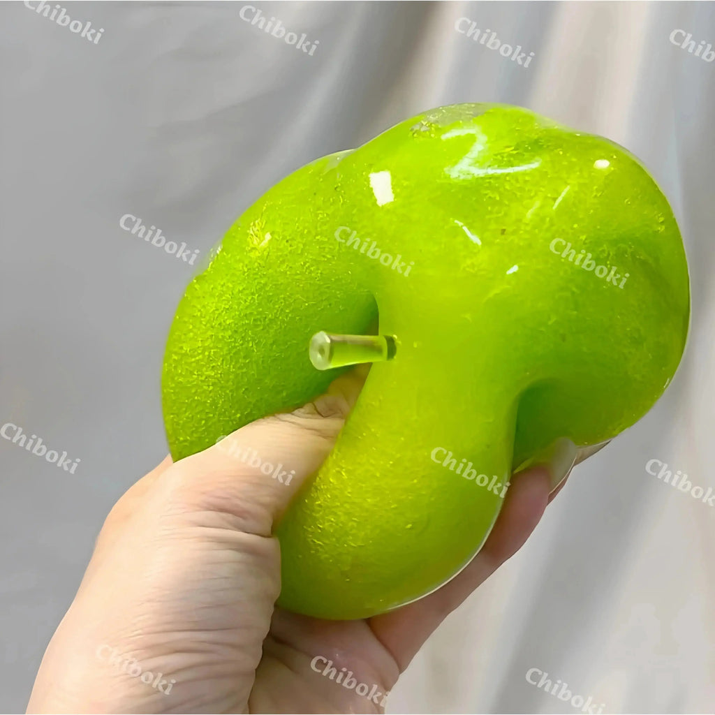 Green Apple Slushie Squishy Fidget Toy Crunchy Moldable Non-Bounce Sensory
