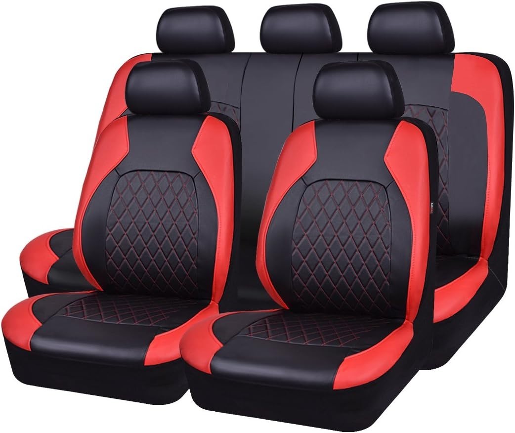 Universal Deluxe Pu Luxury Car Seat Covers Full Set- Breathable
