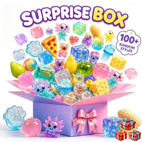 100 Random Styles Squishy Surprise Blind Box, Kawaii Stress Relief Squeeze