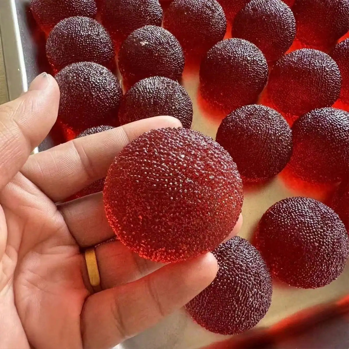 Adult Lychee Mochi Squishy Stress Relief Toy, Soft Tactile Squeeze Fidget Hand