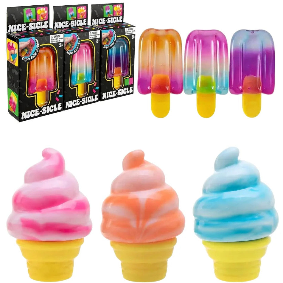 Cube By Schylling Sensory Squeeze Toy Ice Cream Color Squishy Stress Relief