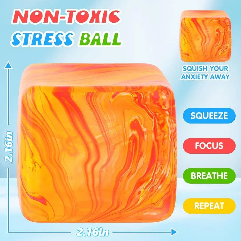 Ice Cube Sensory Fidget Toy, Cute Rabbit Stress Relief Squishy Anti-stress