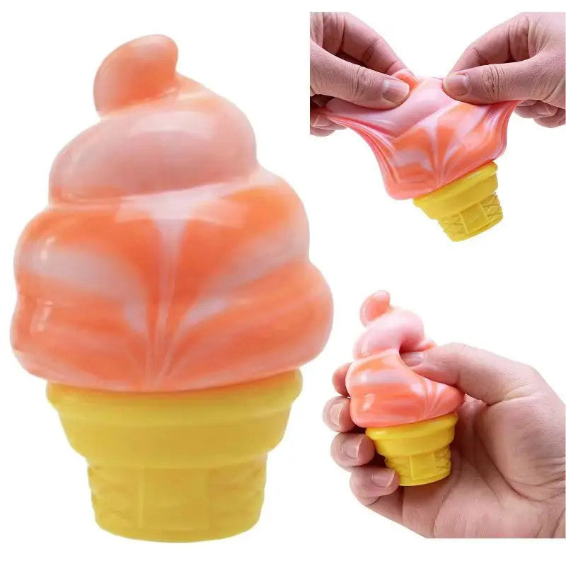 Cube By Schylling Sensory Squeeze Toy Ice Cream Color Squishy Stress Relief