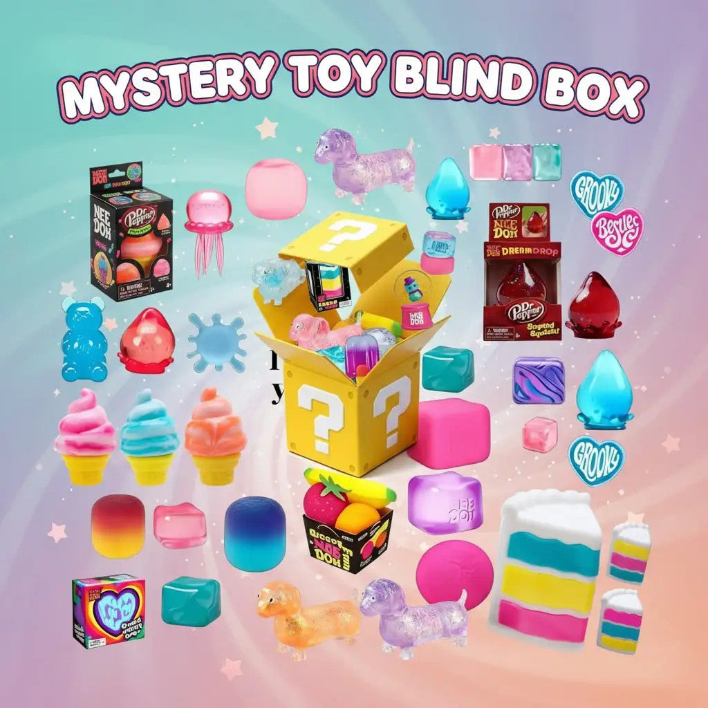 Draws Squishy Mystery Box Random Blind Pack Slow Rising Sensory Fidget Toy Set