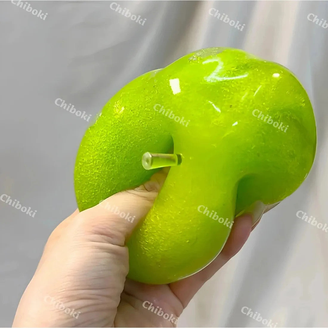 Green Apple Slushie Squishy Fidget Toy Crunchy Moldable Non-Bounce Sensory