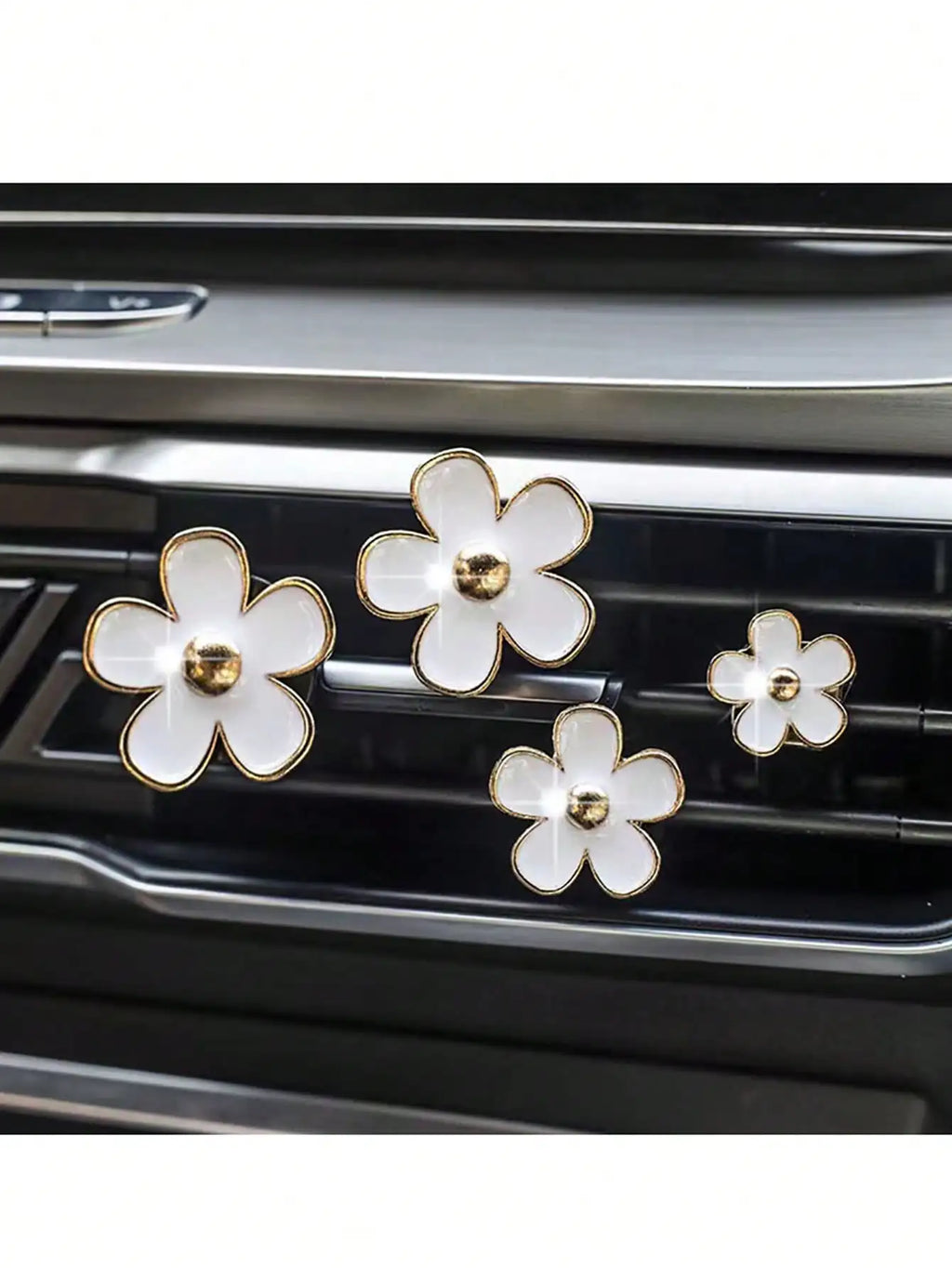 Car Outlet Vent Perfume Clips Conditioning Aromatherapy Freshener with Cute Flower Design