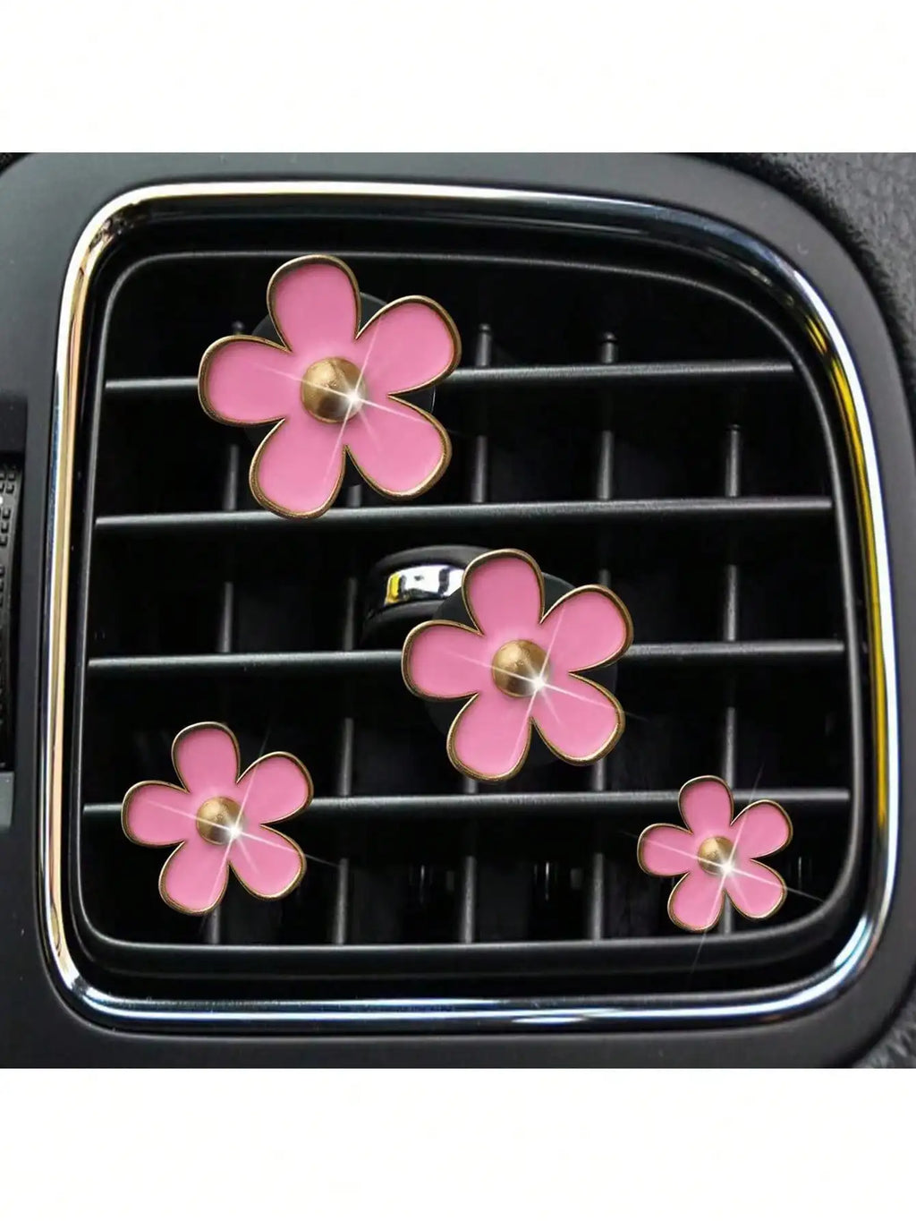 Car Outlet Vent Perfume Clips Conditioning Aromatherapy Freshener with Cute Flower Design