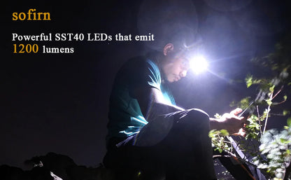 SOFIRN H25S Mini LED HeadLamp XML 1200lm Head lamp White Light Headlamp USB Rechargeable 18650 Head Light