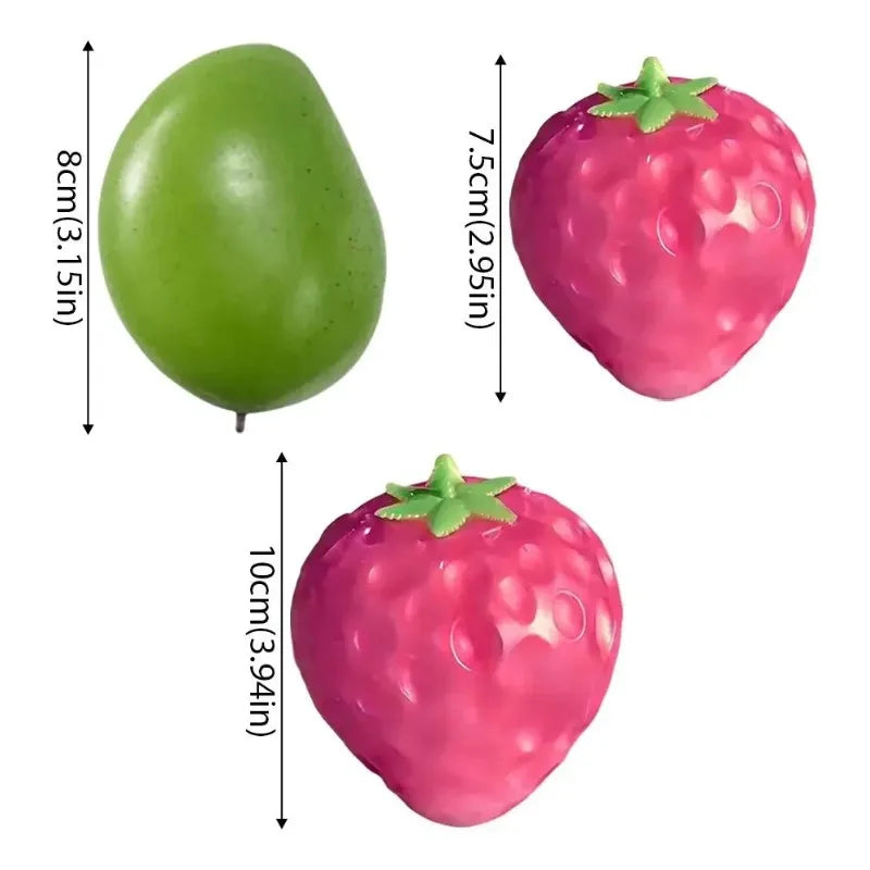 Strawberry Mango Pinch Music Color Change Slow Rebound Release Stress Relieving Ball Stress Relieving Toy Artifact