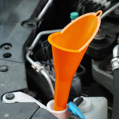 Car Long Stem Funnel Gasoline Oil Fuel Filling Tool Anti-splash Plastic Funnel Motorcycle Refueling Tools Auto Accessories