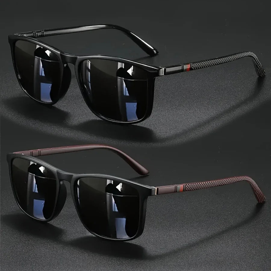 Luxury Square Vintage Sunglasses for Men & Women – 2 Pack (UV400 Protection)