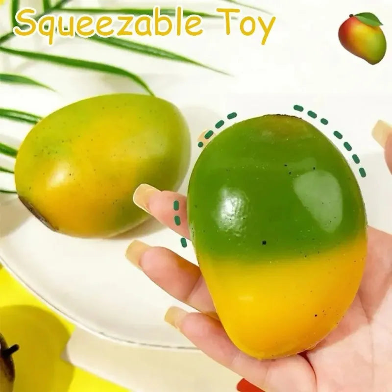 Strawberry Mango Pinch Music Color Change Slow Rebound Release Stress Relieving Ball Stress Relieving Toy Artifact