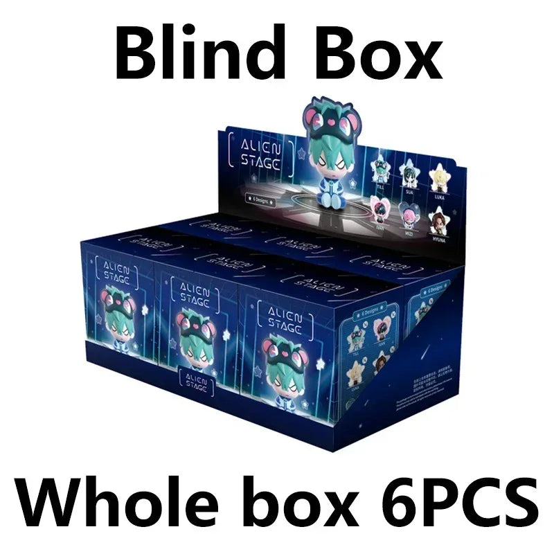 6PCS Blind Box Alien Stage Free Stage Series TILL Two-dimensional Animation Peripherals Collection Model Doll Surprise Gifts Toy