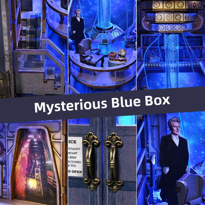 Robotime Book Nook Kit Mysterious Telephone Booth DIY Wooden Puzzle Bookshelf Insert Decor Gift