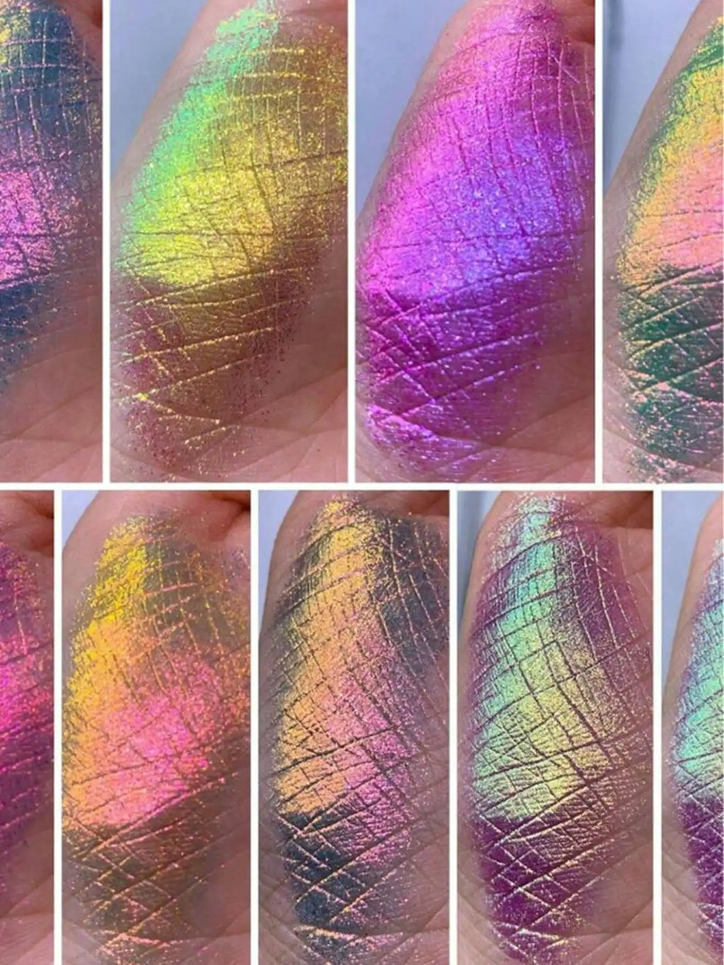 4PCS Iridescent Nail Art Powder Chameleon Glitter Aurora Holographic Neon Sequins Multi-Purpose Decorative Glitter