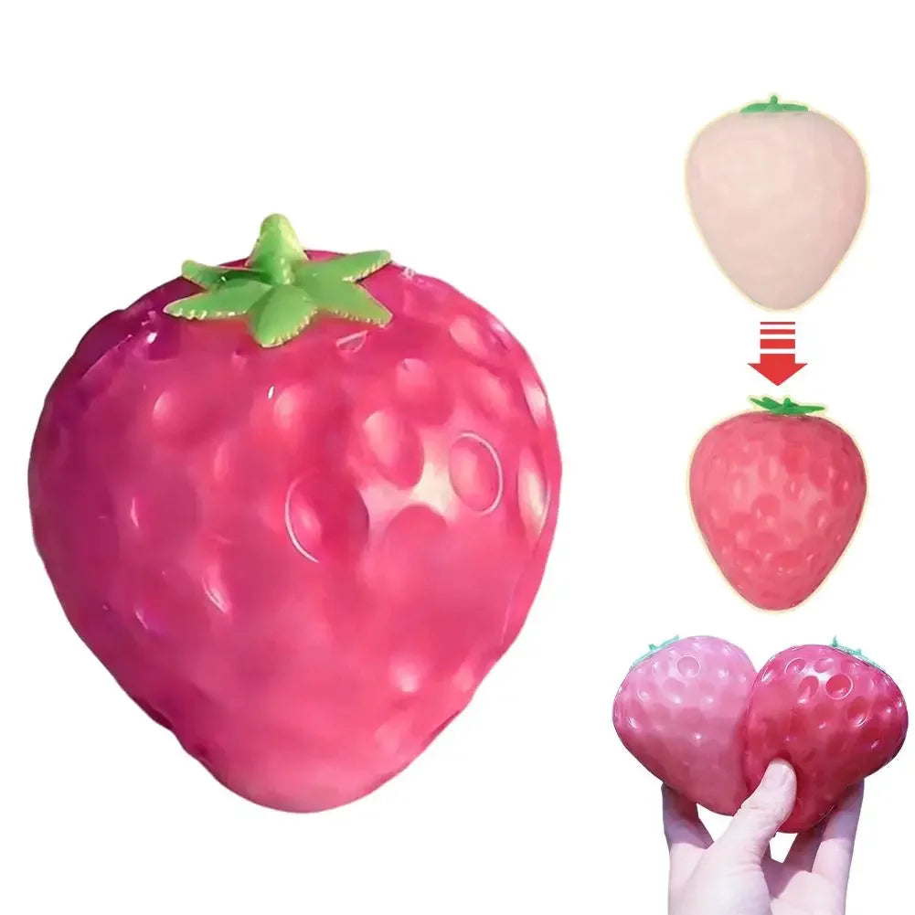 Strawberry Mango Pinch Music Color Change Slow Rebound Release Stress Relieving Ball Stress Relieving Toy Artifact