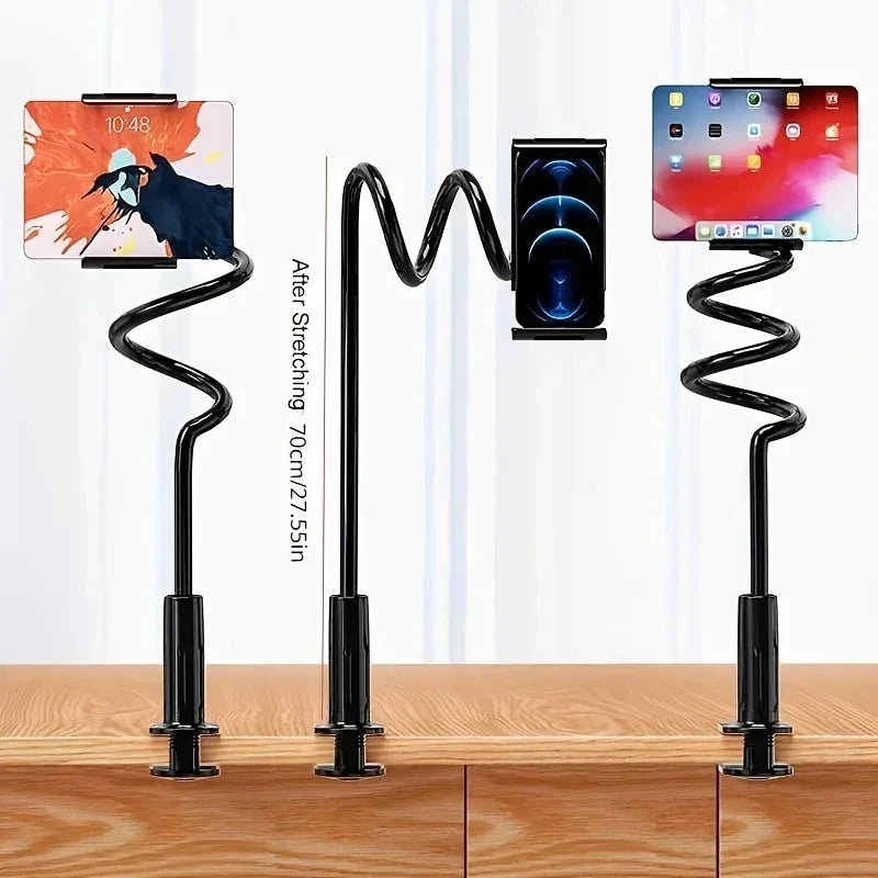 Lazy Bedside Desktop Live Foldable 70cm Mobile Phone Tablet Clip Stand Headrest Holder for IPad Samsung Tabs Xiaomi ASUS