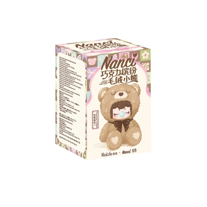 Robotime Rolife Nanci Chocolate Colorful Plush Bear Series Blind Box Handmade Decoration Surprise Box Children's Christmas Gifts