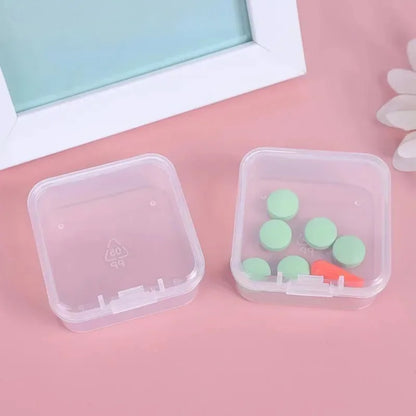 60/6PCS Mini Storage Box Transparent Plastic Jewelry Storage Box Container Portable Earring Ring Earplugs Packaging Storage 2042