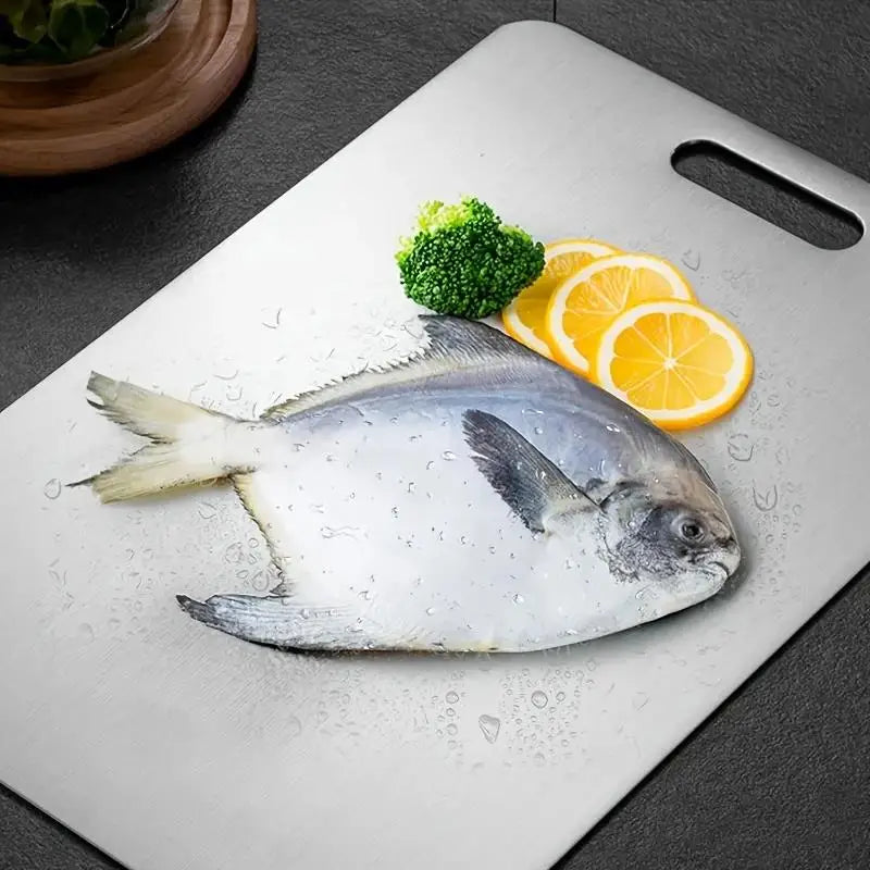 Stainless Steel 3pcs Cutting Boards - BPA-Free Dishwasher Safe Non-Slip Kitchen Boards w/Juice Groove 2030