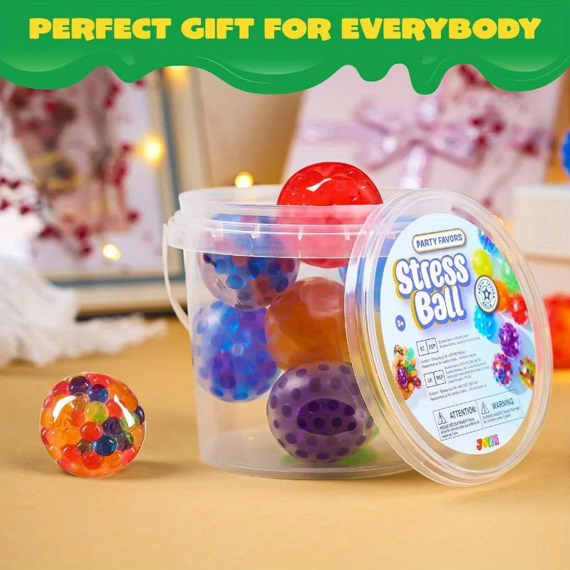 9 Pack Mini Stress Ball Random Squishy Toy Stress Relief Ball Relieve Work Anxiety Exercise Hand Flexibility Party Favors