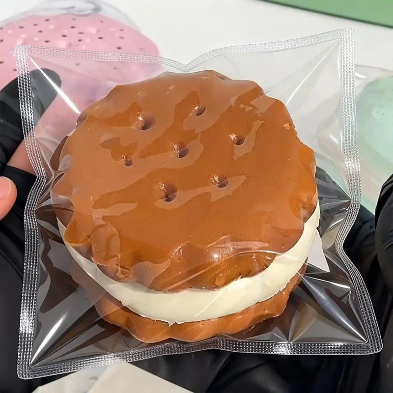 Squishy Sticky Tower Cookies Soft and Stretchy Relaxation Toys | Ultra-Soft Stress-Relief Squeeze Toy, a Cute and Kid-Friendly Biscuit-Like Sensory Stress Ball with a Unique Design, Perfect as a Gift to Relive Anxiety, Suitab