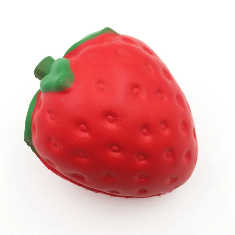 Slow Rebound Strawberry Squishy Toy – Realistic Fruit Stress Relief Squeeze Ornament, 12cm