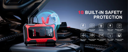 GOOLOO A3 Jump Starter with Air Compressor, 3000A Portable Car Battery Booster (9.0 Gas/6.5L Diesel) with 150PSI Auto-Shutoff Ti