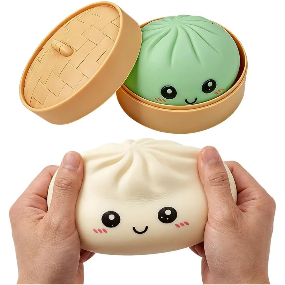 Dumpling Squishies Toy, Dumpling Squishy Mystery Box, Giant Squishies Stress Relief Toy, Super Soft Slow Rising Fidget Sensory Toys for Easter Basket Stuffers, Parties, Classroom Prizes Adults Kids.