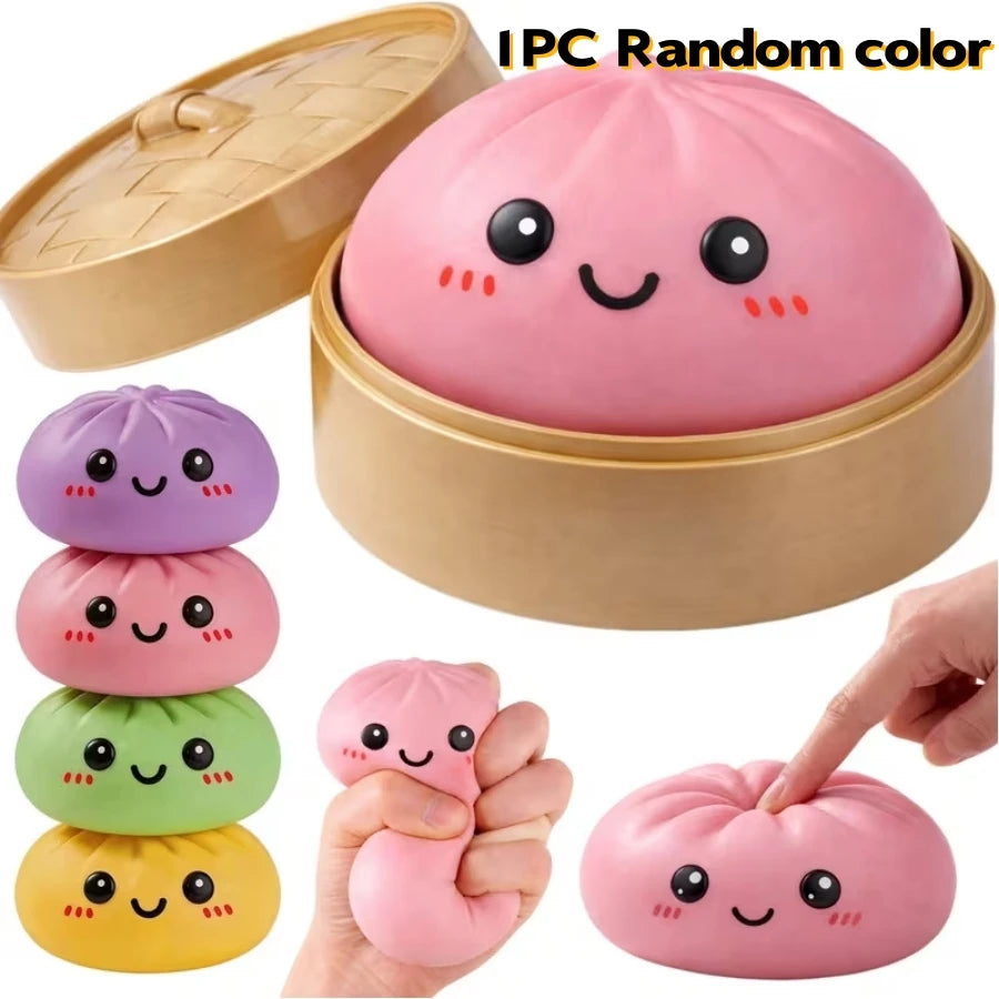 Dumpling Squishies Toy, Dumpling Squishy Mystery Box, Giant Squishies Stress Relief Toy, Super Soft Slow Rising Fidget Sensory Toys for Easter Basket Stuffers, Parties, Classroom Prizes Adults Kids.