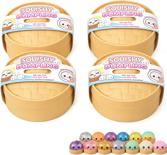 Giant Dumpling Mystery Box: Random Color Glitter Squishy Toy, Maltose Texture Slow Rising Stress Ball, Aesthetic Desk Toys