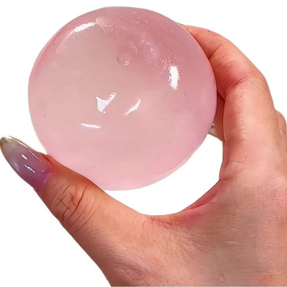 Pink & Blue Maltose Squishy Toys – Soft Transparent Slow Rebound Sensory Decompression Toy