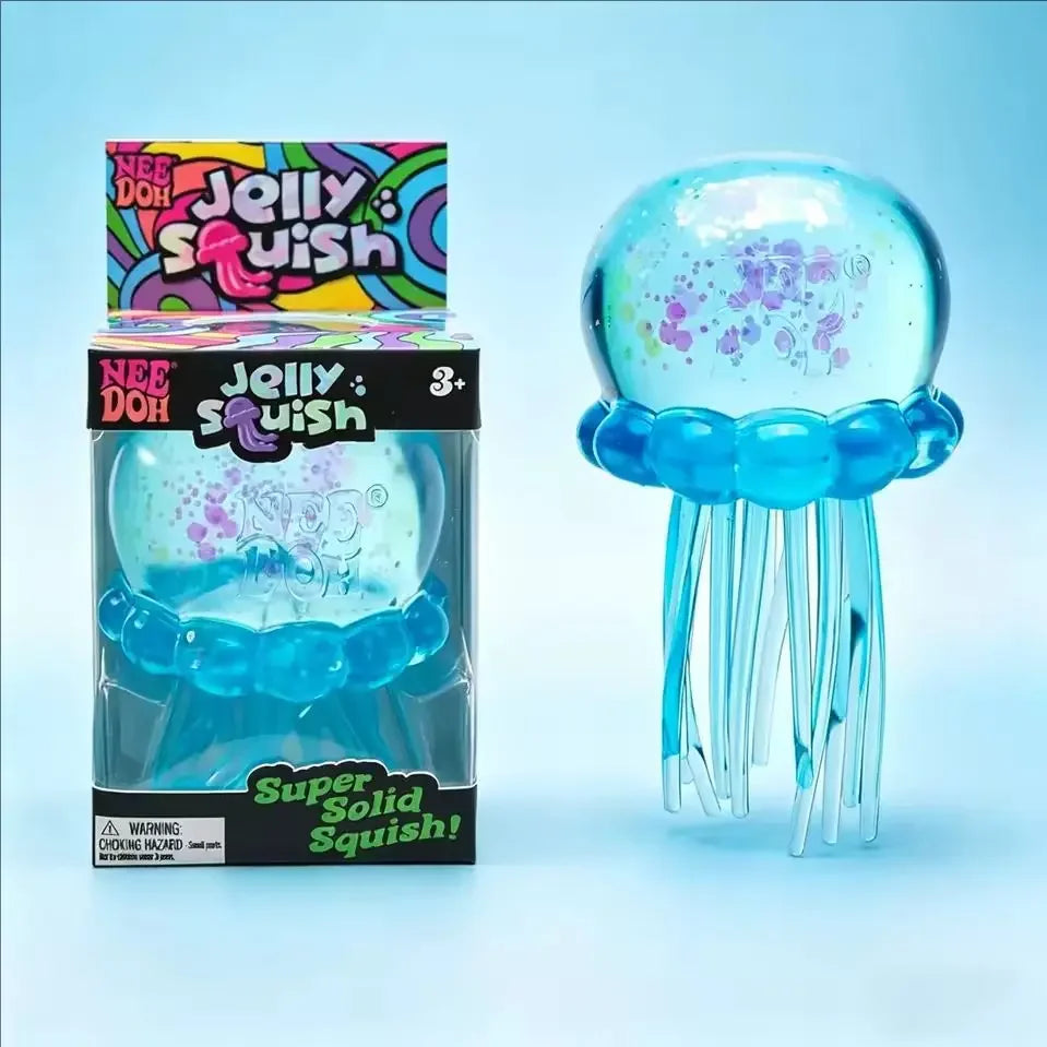 Nee doh Squishies Jellyfish  Squish Toy Fidget Toy, Water Sensory Soft Jelly Squeeze Stress Relief Fidget Toy
