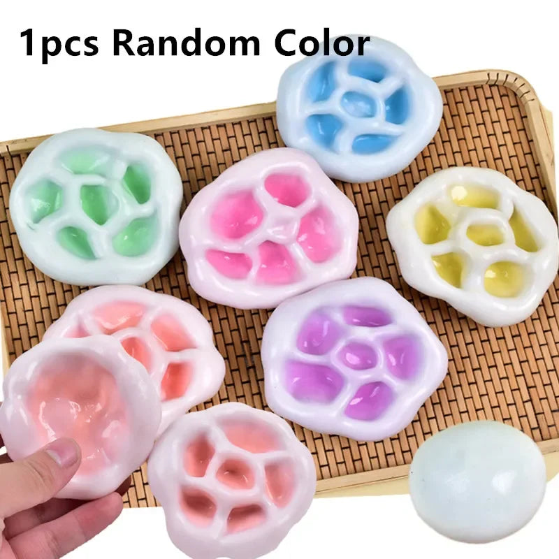 Shapeable Vacuum Squishies Sand Ball Grape Stress Ball Stress Relief Noisy Ball Desktop Squeezing Soothing Toy Birthday Gift