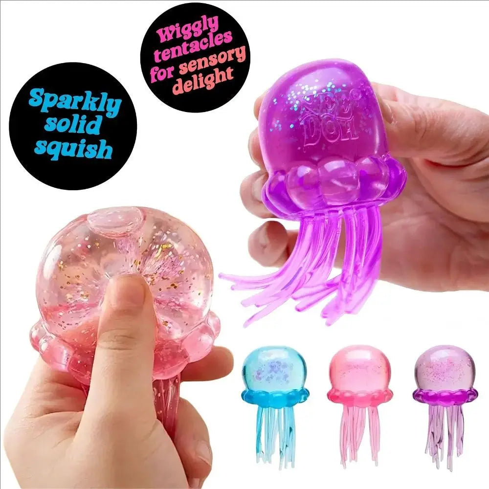 Nee doh Squishies Jellyfish  Squish Toy Fidget Toy, Water Sensory Soft Jelly Squeeze Stress Relief Fidget Toy
