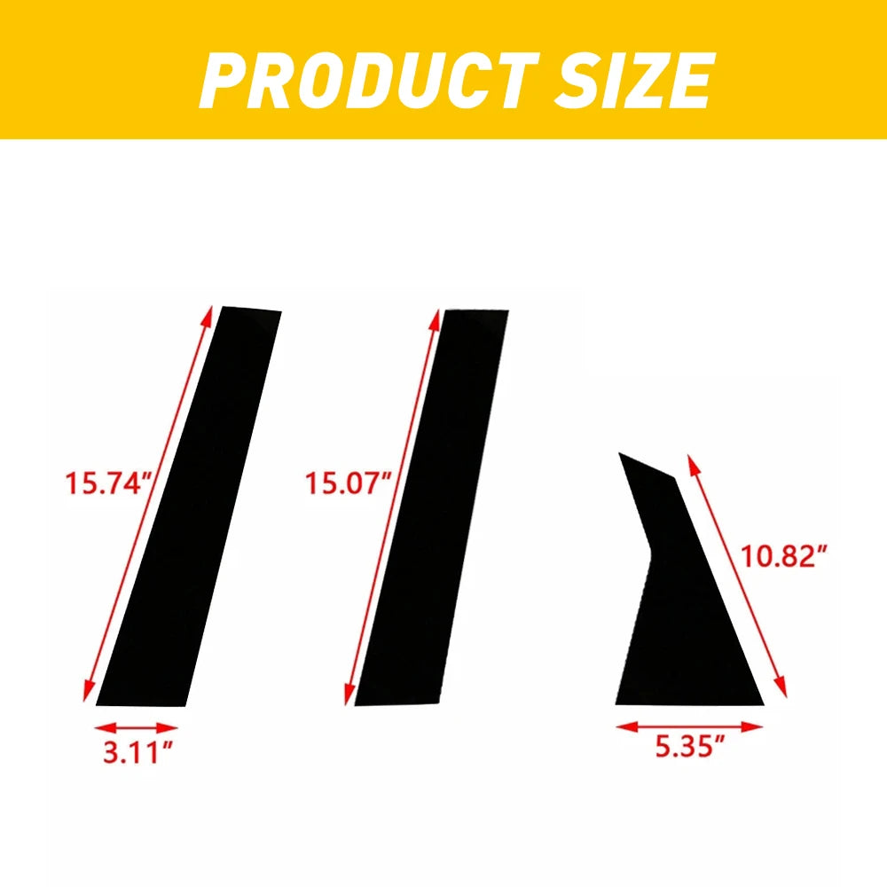 Door Window Pillar Post Covers Trim for Honda Civic 10Th 2016 2017 2018 2019 2020 Car Door Pillar Sticker Styling Accessories